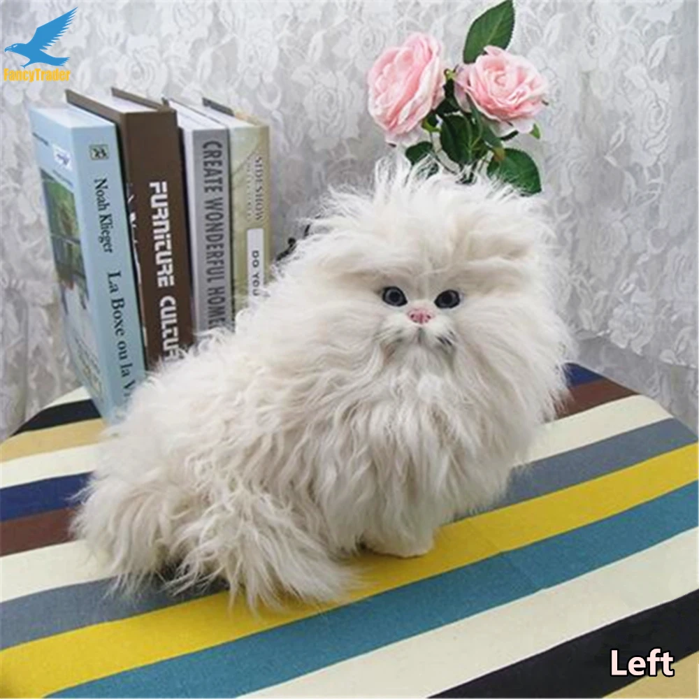 Lifelike Simulation Cute Plush Animal Toy Persian Cat As Real Decoration  (1)