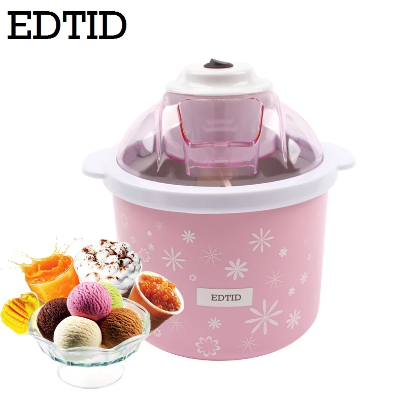 EDTID Electric Mini Ice Cream Machine 1.5L Household Automatic DIY Soft