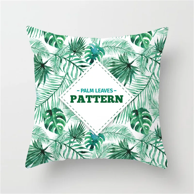 

Fuwatacchi Flamingo Flower Pineapple Leaf Pillow Cover Tropical Rainforest Print Cushion Cover for Home Decor Pillows Case