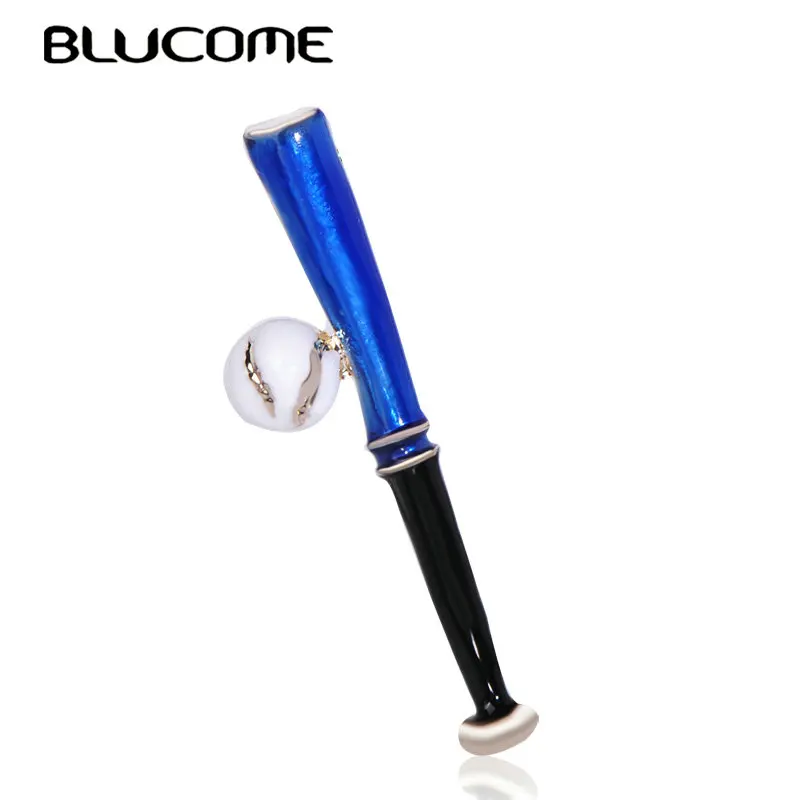 Детская брошь в форме Бейсбольного шара Blucome синяя Ювелирное Украшение для