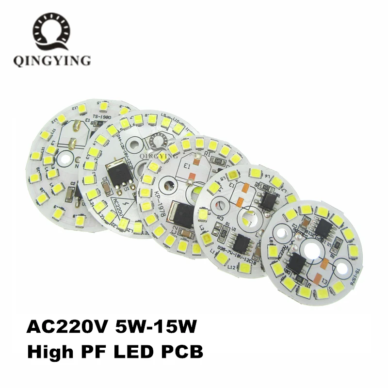 10 шт. ac 220v SMD2835 светодиодный 5 Вт, 7 Вт, 9 Вт, 12 Вт, 15 Вт светодиодный лампы пластины белый светильник с умная ИС(интеграционная схема светодиодный Bean для Точечный светильник «сделай сам»