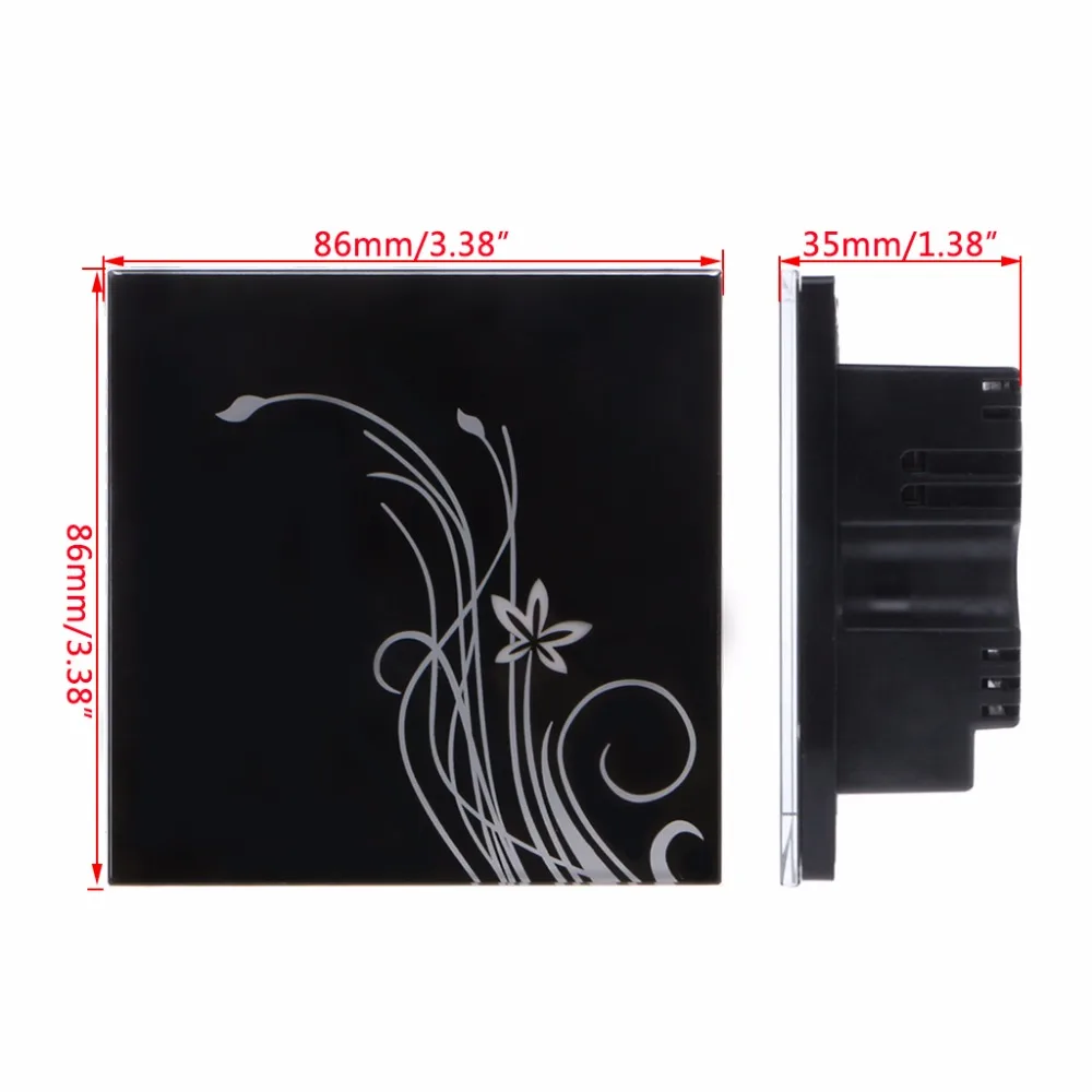  BGEKTOTH Wall Light Touch Switch Smart Home Automation Multi Function Glass Panel 86Type Black Whit - 32845867918