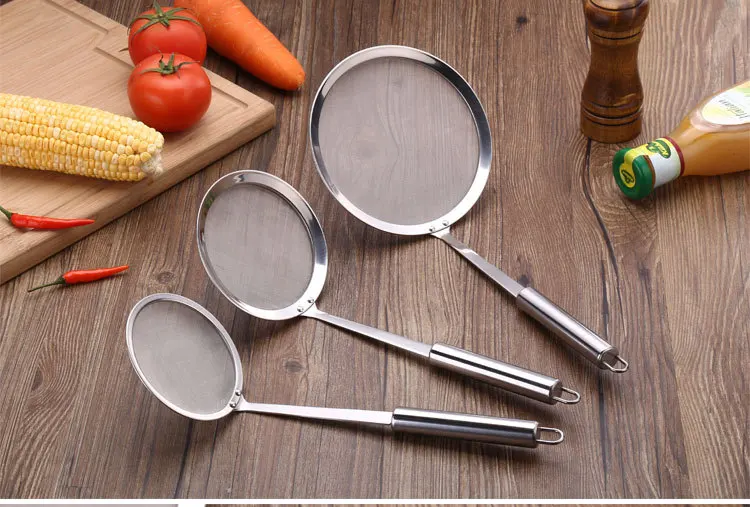 

1PC Stainless Steel Wire Fine Mesh Oil Strainer High Quality Flour Sifter Sieve Colanders DIY Kitchen Tools PN 003