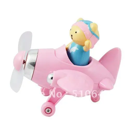 Pink2 Blade Mini Cooling Toy Airplane Fan USB 2 x AA Powered 54406toy