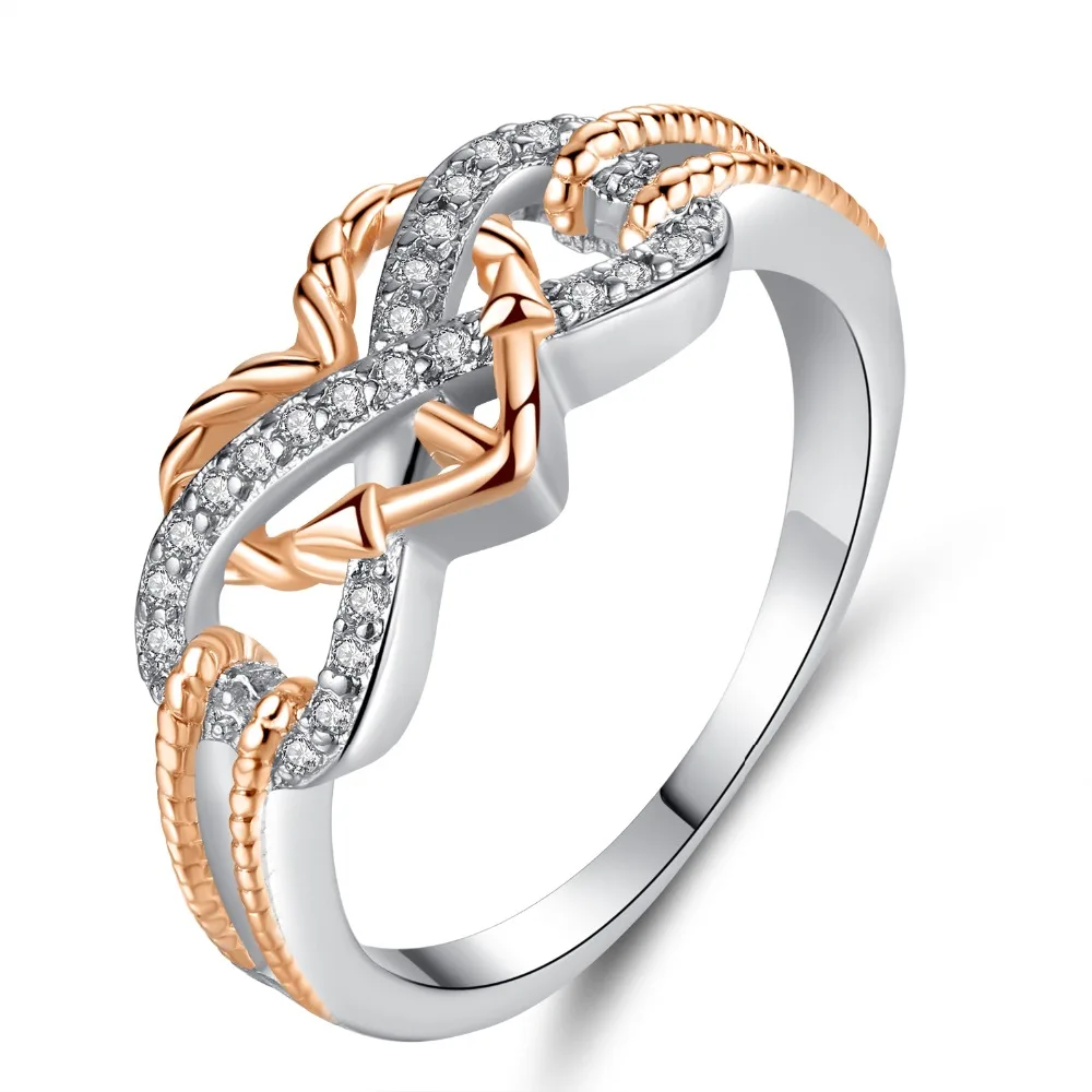 Dovolov модное розовое сердечко серебряного цвета к сердцу Романтические кольца для женщин обручальные кольца для влюбленных женщин ювелирные изделия B505