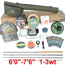 Maximumcatch Maxcatch v-feather Fly удилище и катушка полный комплект светильник вес Малый поток ручей