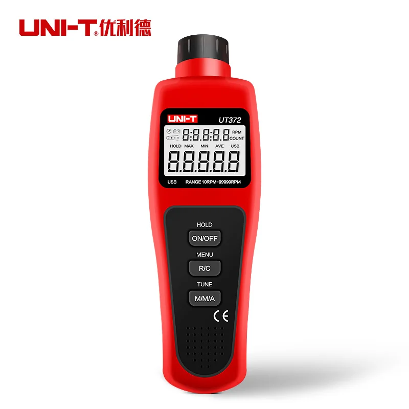 

UNI-T UT371 digital tachometer non-contact photoelectric tachometer speed meter Measuring tool 99999RPM 10KHz Pulse width 5%