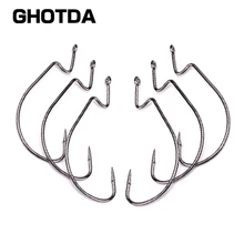 50 шт. Высокоуглеродистая сталь колючий рыболовный крючок Baitholder рыболовные крючки червячный пруд