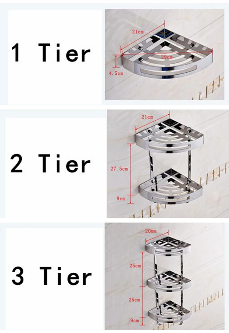 Xogolo трехуровневая нержавеющая сталь 304 многофункциональная прочная угловая полка для ванной комнаты современная настенная полка для ванной комнаты Аксессуары