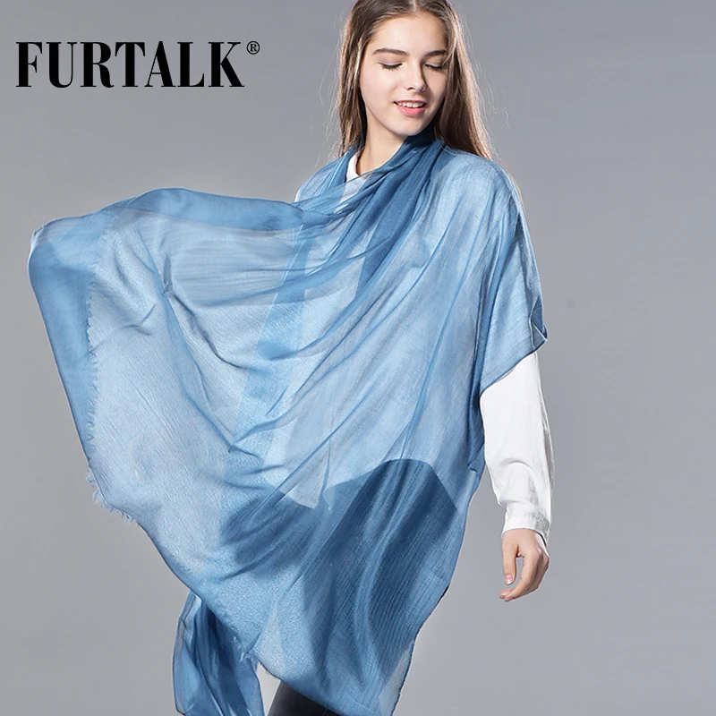 FURTALK 100% Кашемир Шарф Плед Роскошные Женщины Весна Длинный Платок Кашемира