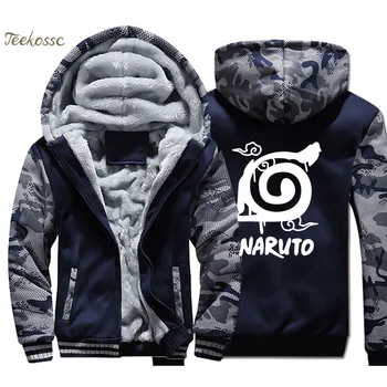 

Naruto Uzumaki Hoodie Men Japan Anime Sweatshirts Coat 2020 Winter Warm Fleece Thick Zipper Mens Harajuku Jacket Quter Clothing