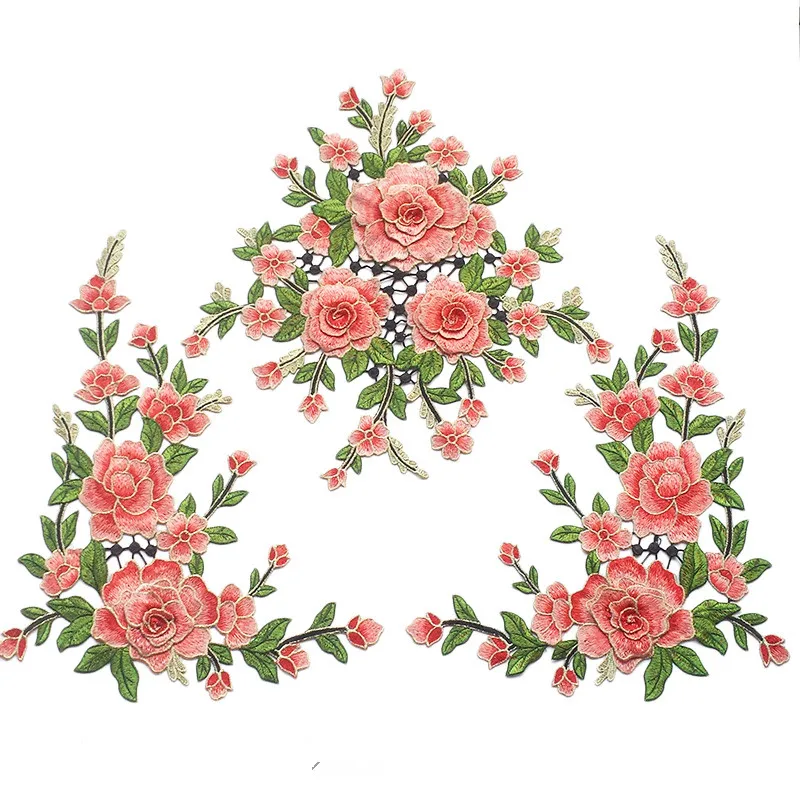 1 комплект/3 шт. 3D нашивки цветы вышивка аппликация патчи пришить на Pacthes кружевная
