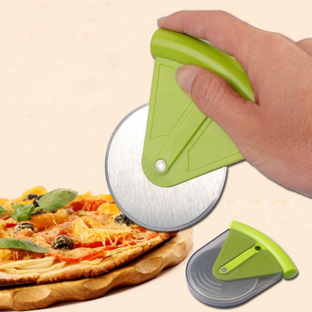 Buy 1pc Mini Round Shape Pizza Cutter Wheels Pizza Knife Stainless Steel Dining