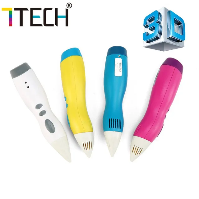 Best Offers 7TECH 3D Pen Low Tempereature 1.75mm PCL Plastic Filament 3 D Handles Printer Pencil Creative Toy for Kids Safety 3D Drawing Pen