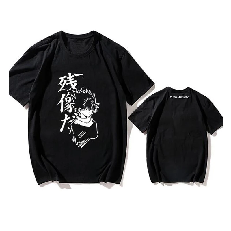 High Q унисекс аниме Cos YuYu Hakusho Urameshi Yuusuke Kuwabara Kazuma Hiei Повседневная футболка|Футболки| |