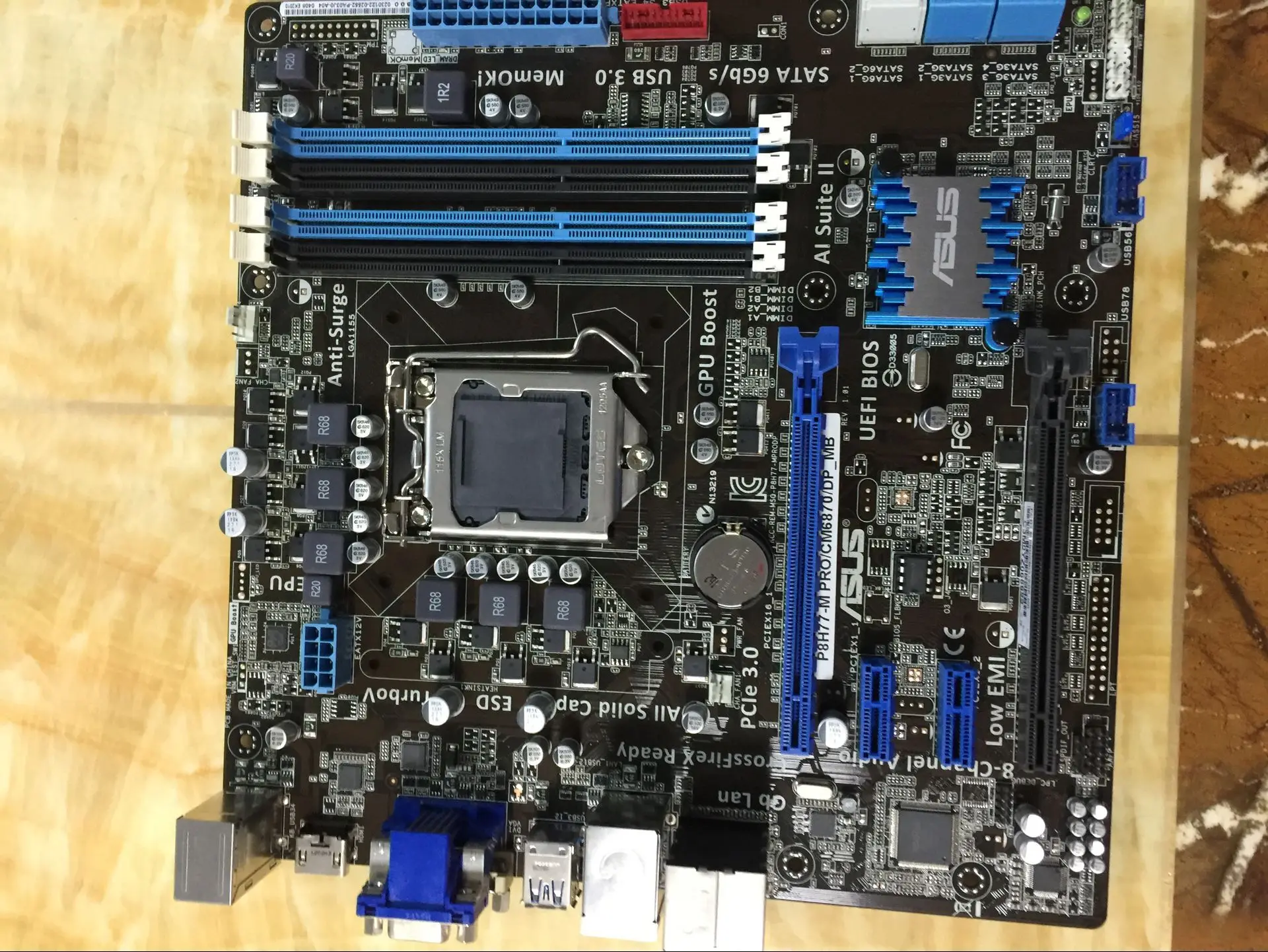 

P8H77-M PRO/CM6870/DP_MB Desktop Motherboard H77 Socket LGA 1155 For i3 i5 i7 DDR3 32G SATA3 USB3.0 uATX 90%new