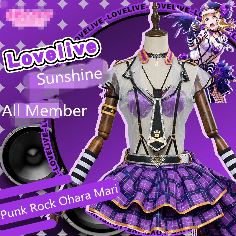 Аниме Love Live Sunshine Косплей панк Рок Пробуждение все члены Костюм Хэллоуин Униформа