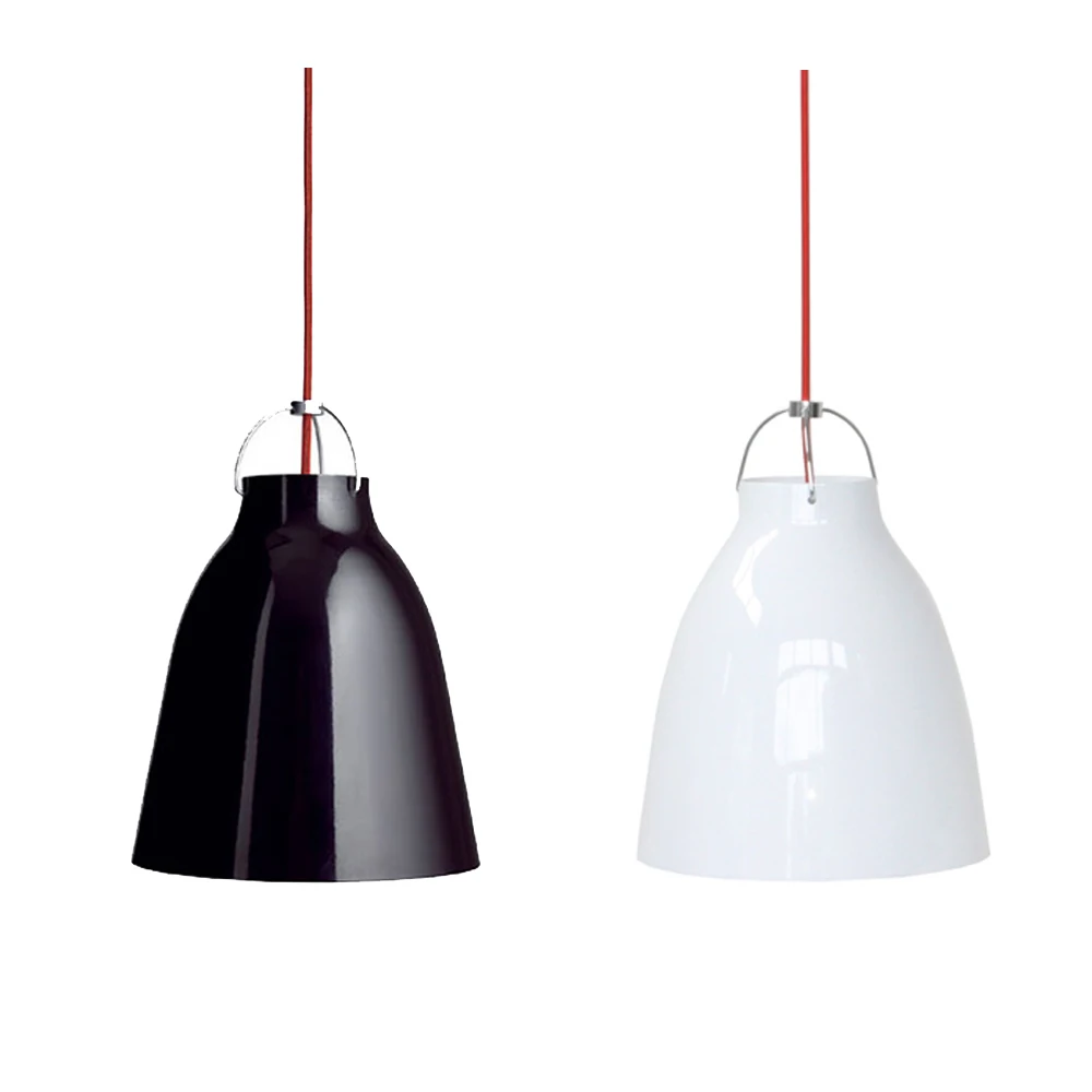 

Newest Led Pendant Lights 60W AC110V-220V E27 Simple Pendant Light Painted Surface Aluminum Pendant Lamp With Red Cord