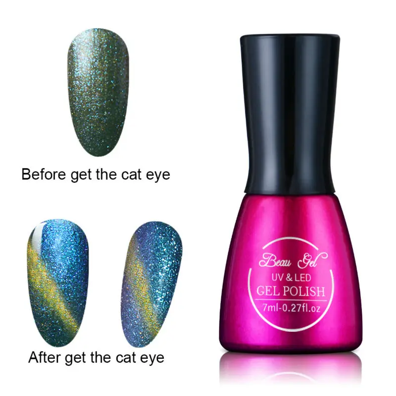 Beau гель 7 мл УФ-Хамелеон Гель-лаки для ногтей 3D Магнитный кошачий глаз замочить от УФ-гель лак блеск лак для ногтей DIY - Цвет: 3314