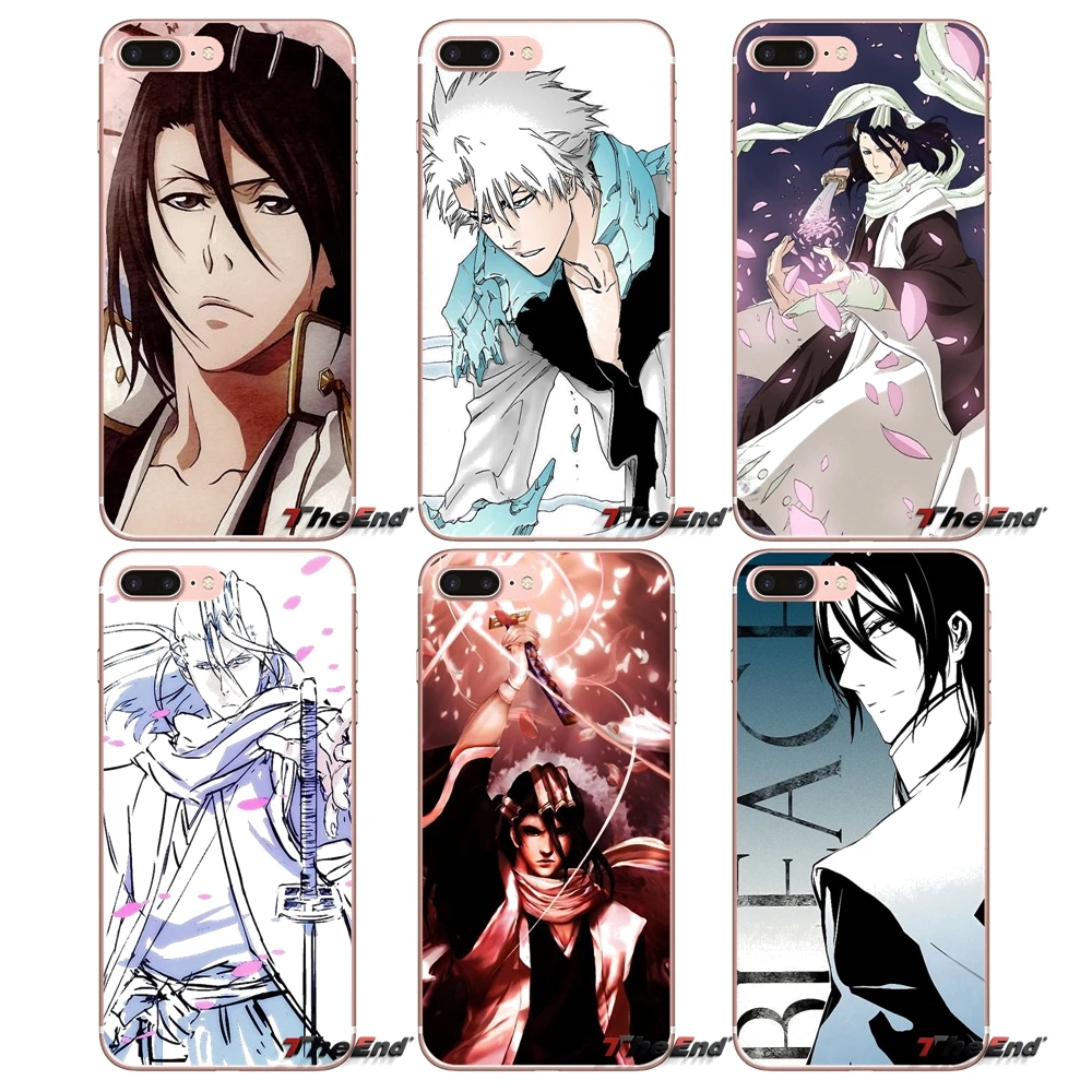 Bleach Byakuya Kuchiki Аниме Арт мягкий чехол для iPhone X 4 4S 5 5S 5C SE 6 6S 7 8 Plus Samsung Galaxy J1 J3 J5 J7 A3 A5 2016