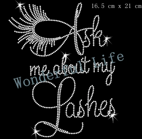 A quality Wonderful Life lashes white clear crystal hotfix Rhinestone Transfer Iron On Design Motif free shipping | Дом и сад