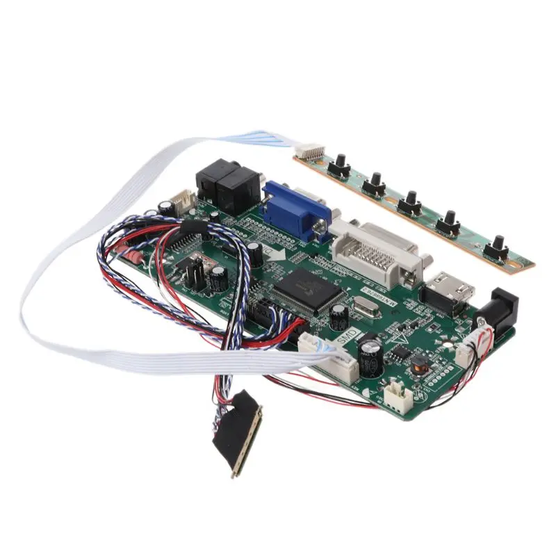 Плата контроллера ЖК HDMI DVI VGA Аудио пк модуль драйвера DIY Kit 15 6 &quotдисплей B156XW02 1366X768