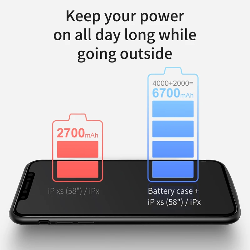 Baseus 4000mAh Battery Case For iPhone X XS Power Bank Charging Case External Battery Charger Back Cover For iPhonex iPhonexs Baseus 4000mAh Battery Case For iPhone X XS Power Bank Charging Case External Battery Charger Back Cover For iPhonex iPhonexs