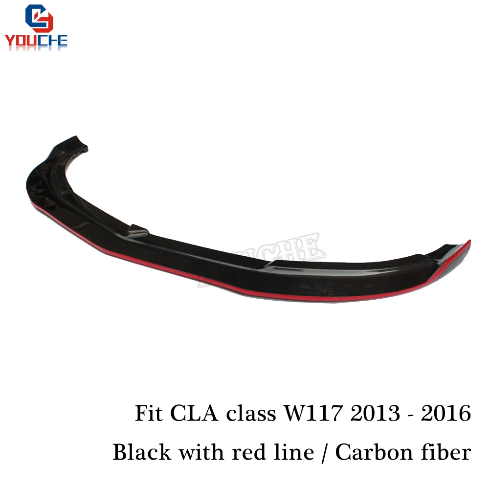 Mercedes W117 передний бампер для губ из углеродного волокна спойлер Benz CLA Class 2013 2016 CLA180