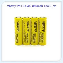 1 шт./лот Vbatty IMR 14500 аккумулятор 880mah 12A 3,7 V литий-ионные аккумуляторы с большой емкостью