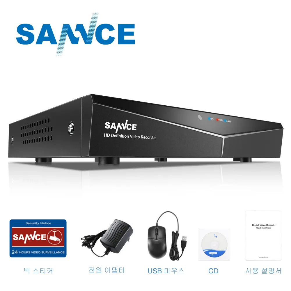 SANNCE 8CH 720 P AHD CVI TVI аналоговый безопасности DVR, HDMI 1080N Гибридный видеорекордер наблюдения 8 канал для дома наблюдения Системы