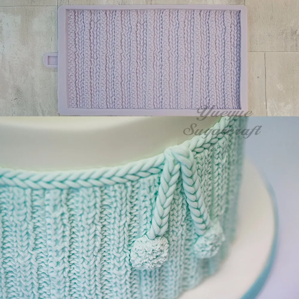 

Yueyue Sugarcraft Knitting Wool silicone mold fondant lace mold cake decorating tools chocolate gumpaste mold