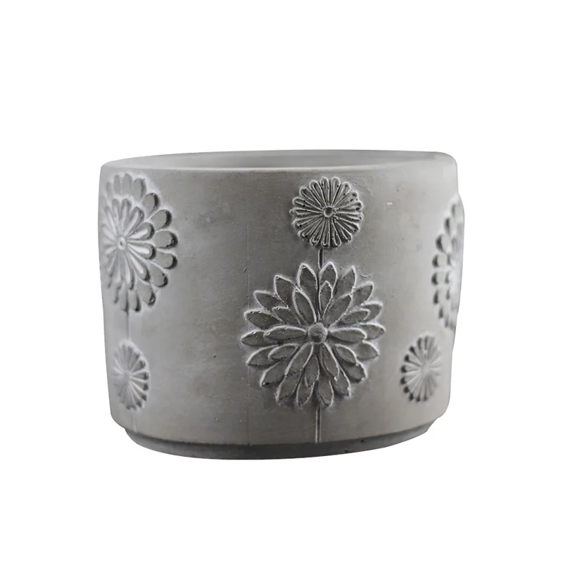 Silicone Cement Mold Concrete Flowerpot Mould Handmade Vase Molds Pen