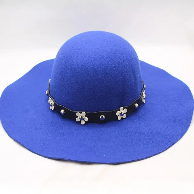 blue felt top hat