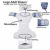 [Sigzagor]1 XL Adult Cloth Diaper Nappy Urinary Incontinence Pocket Reusable Insert Hook and Loop ABDL Age Play 26.7in to 50.4in 4
