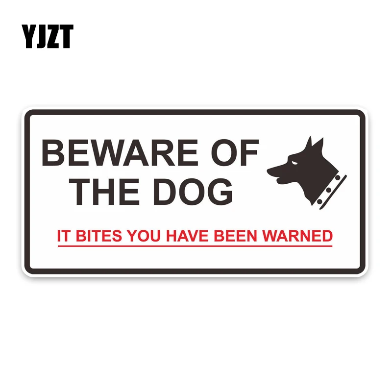 BEWARE OF THE DOG IT BITES YOU HAVE BEEN WARNED Warning Signs Sticker  ^ 