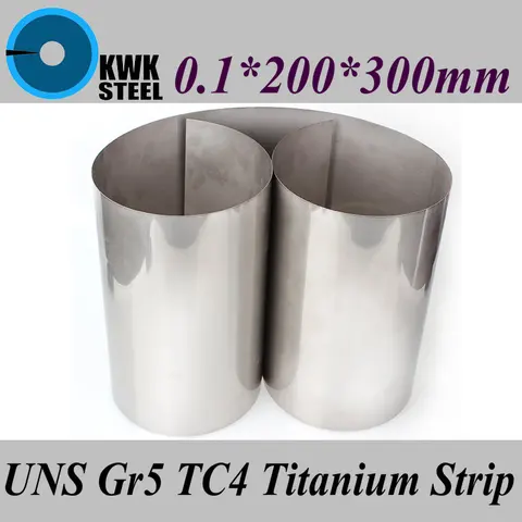 Folha de Folha Titanium Liga Tira Gr5 Tc4 Bt6 Tap6400 ti Indústria Fina ou Faça Você Mesmo Material Frete Grátis 0.1x200x300mm Uns