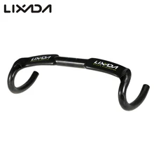 Lixada 1pc 31.8mm Bicycle Handlebar Ultra-light Glossy Carbon Fiber Drop Sports Bicycle Accessories Road Race Handlebars