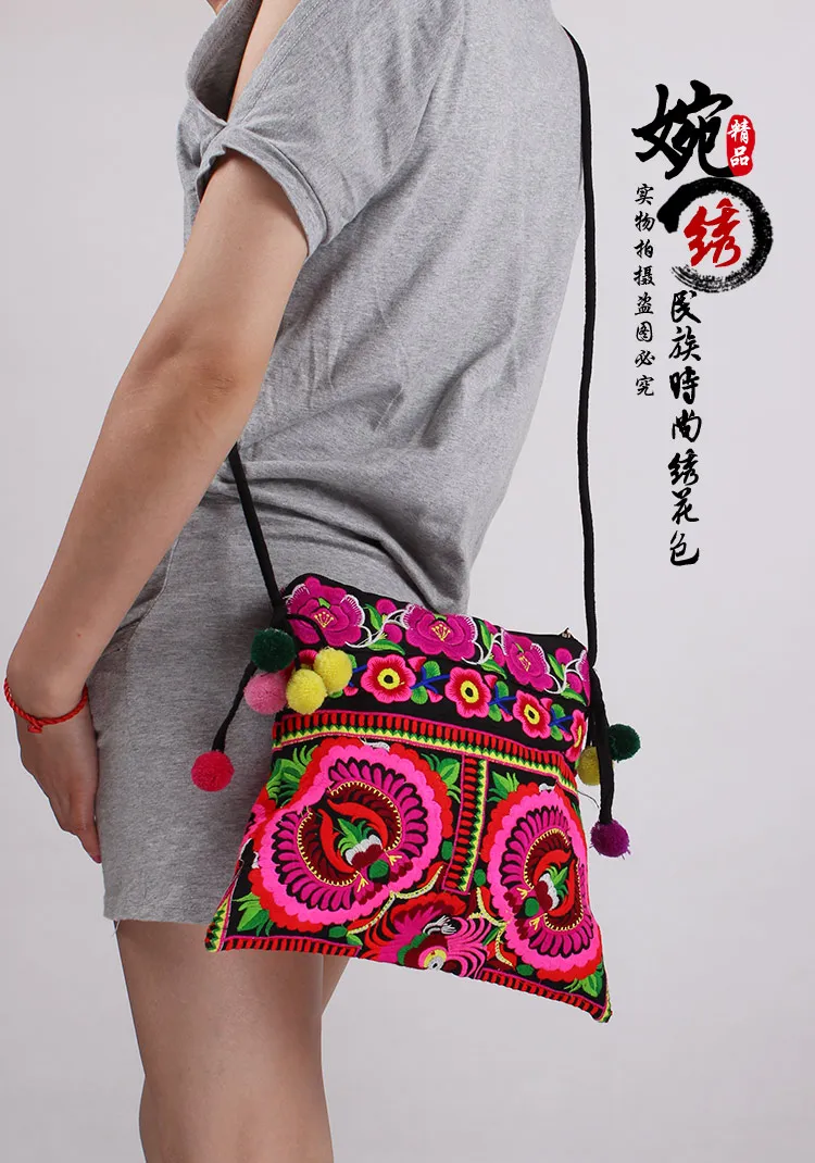 Free Shipping ! Embroidered bags vintage national trend double faced