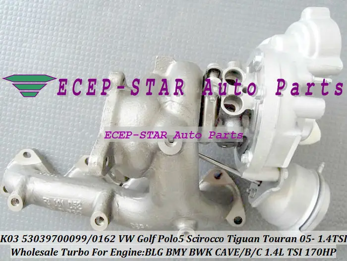 Turbocharger Turbo K03 53039880248 53039880162 For VW Golf 5 6 Polo Scirocco Tiguan Touran 1.4L TSI BWK BLG CAVB 170HP  (3)