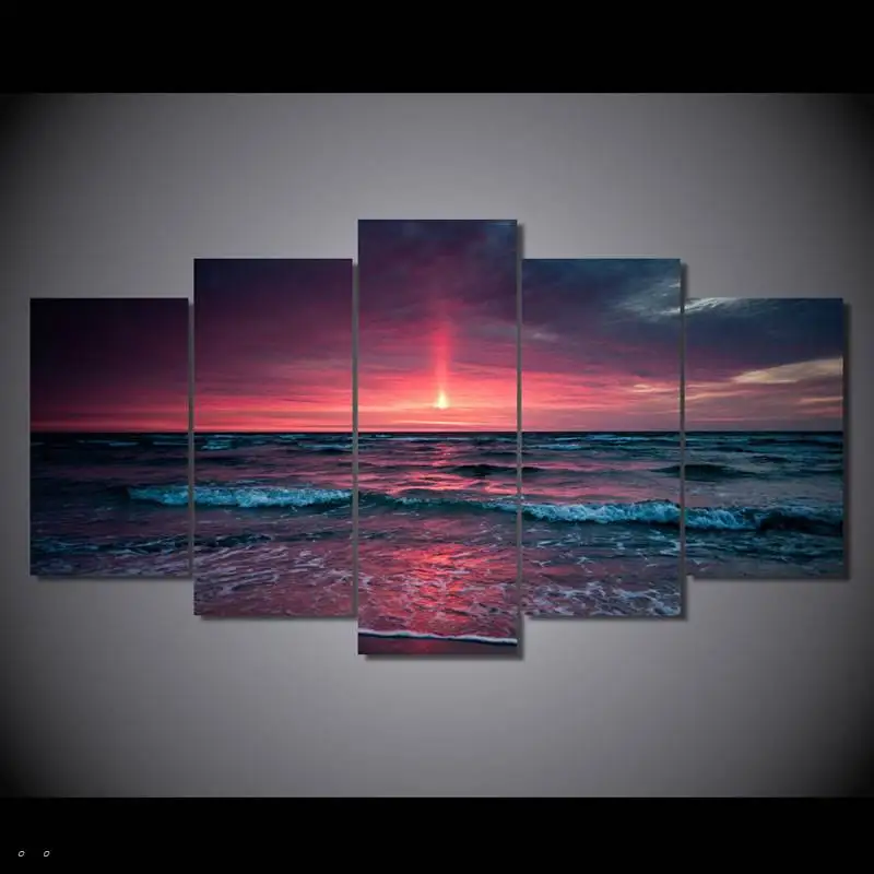 Hd Printed Beach Sea Group Painting Canvas Print Room Decor Poster Picture Free Shipping/90633 | Дом и сад