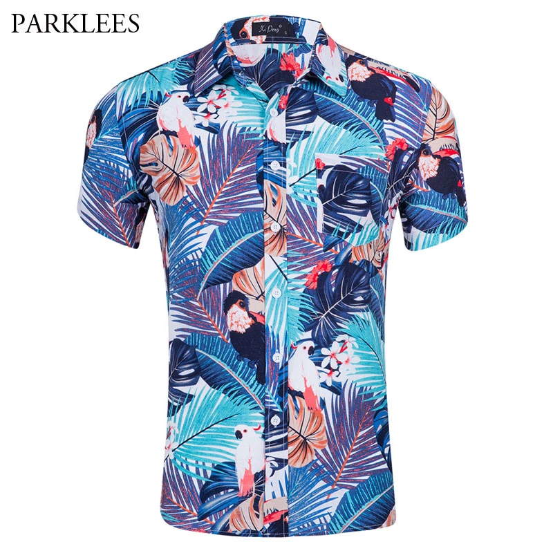 slim fit aloha shirt