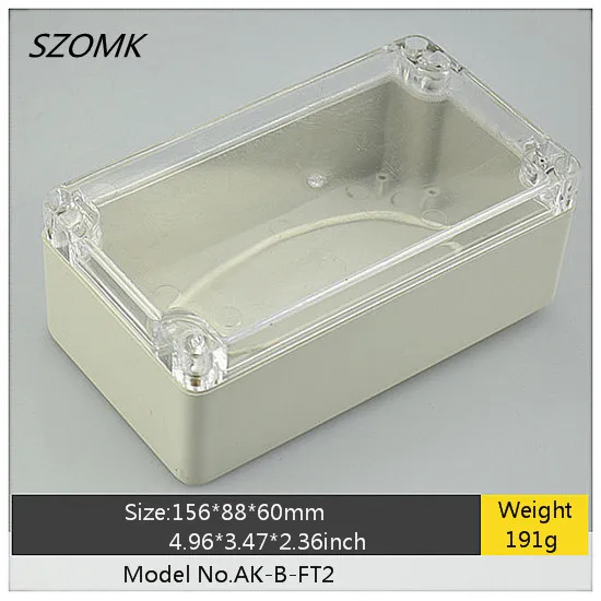 

4pieces a lot, waterproof junction box 156x88x60mm transparent cover plastic enclosure switch box