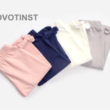 Dvotinst/Одежда для новорожденных девочек зимние модные хлопковые колготки с бантом для младенцев гетры для малышей, детские штаны, колготки