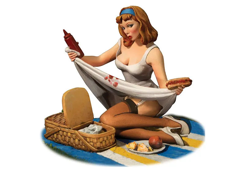 1/22 80 мм Mind the Ketchup GIRL модельная фигурка из Смолы Миниатюрная gk Unassembly