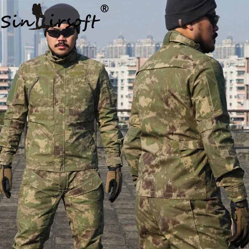 

SINAIRSOFT TACTICAL Men Urban Sports BDU Camouflage Jacket Outdoor Hiking Hunting Military Anti-scratch Shooting Outwears
