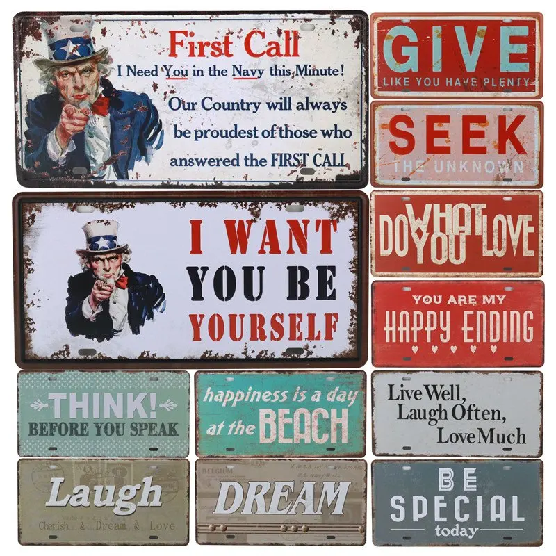 

Vintage Decor Metal Tin Signs Wall Art Painting Plate Seaside Bar Pub Club Plaque Waikiki Beach Poster Man Cave My Orders C25