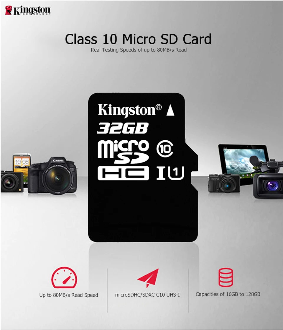 Kingston Micro SD карта 32 Гб карта памяти класс 10 карт sd memoria C10 Mini SD карта SDHC/SDXC TF карта 32 Гб UHS-I для мобильного телефона