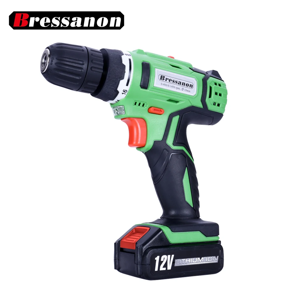 12V Li ion Battery Double Speed DC Electric Drill Lithium Cordless