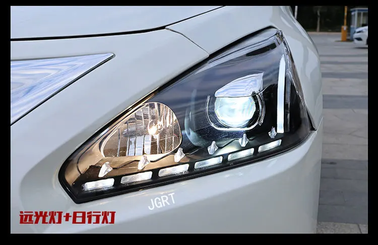 Jgrt автомобильный стиль светодиодный фары для Nissan Altima 2013- для головной лампы светодиодный DRL Объектив двойной луч H7 HID Xenon Биксеноновые линзы