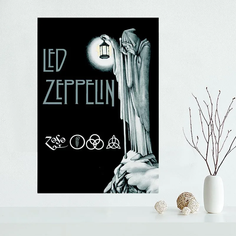 Custom canvas poster Led Zeppelin canvas painting poster New arrival wall Art poster Fabric